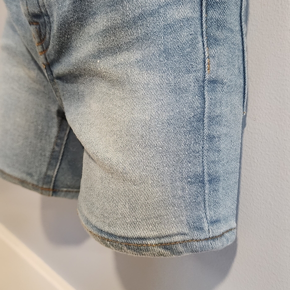 7 For All Mankind Kids Blue Denim Shorts - Picture 3 of 7